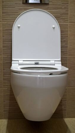 Toilet in the toilet, view from the top. Toilet bowl in the toilet.の写真素材