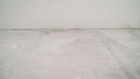 Floors before treatment. Concrete floors in a new apartment. over view,repair cracked floor before waterproof cement treatment system.の写真素材