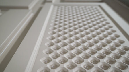 Board chipboard cut parts for furniture production. MDF panel for furniture.の写真素材