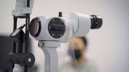 Medical equipment in the ophthalmic laboratory. improve vision and health. Apparatus for the...