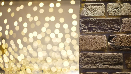 Holiday background. Holiday background. Christmas background with bright lights out of focus.