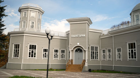 Planetarium Penza, Russia, October 09, 2023. Planetarium and science museum. Planetarium in Penza, appearance. Reconstructed planetarium in the city of Penza.のeditorial素材