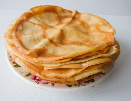 a stack of pancakes on a plate, carnivalの写真素材