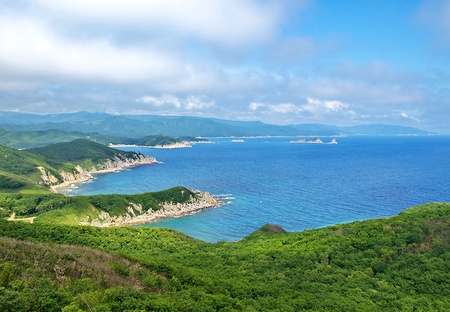 The southern coast of the Japan sea, Primorsky krai. The view from the top    の写真素材