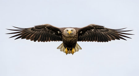 Majestic White-Tailed Eagle in Flightの素材
