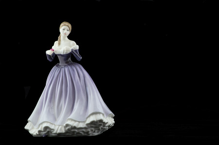 Bone China Figurine wearing a Purple Dressの写真素材
