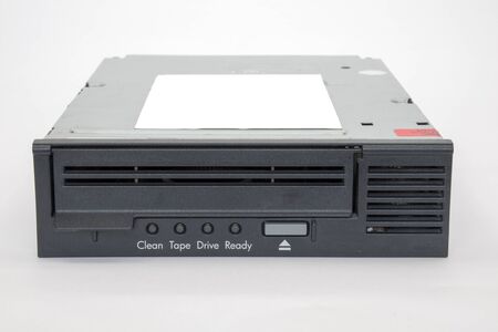 Backup Tape Drive on a white backgroundの写真素材