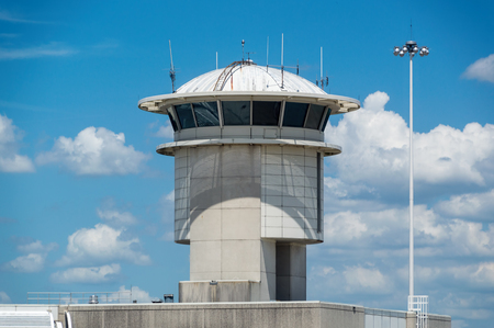ORLANDO, USA - AUGUST 19th, 2017: Image of a control tower at Orlando Airport.  Florida, USAのeditorial素材