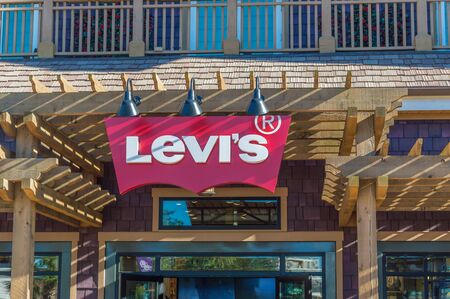 ORLANDO, USA - OCTOBER 30TH, 2017: Levi's shop sign outside a shop