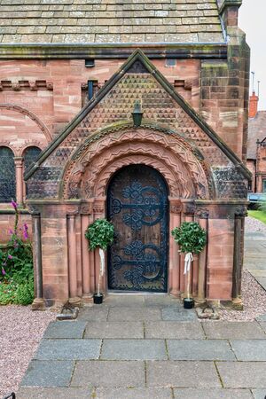 Exterior view of a Church in Englandの写真素材