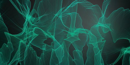 Computer generated abstract background. Random smoke effect full image patternの写真素材