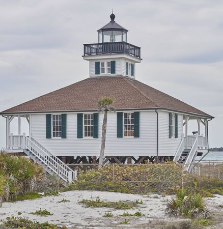 Port Boca Grande Lighthouse Museum on Gasparilla Island, Floridaのeditorial素材