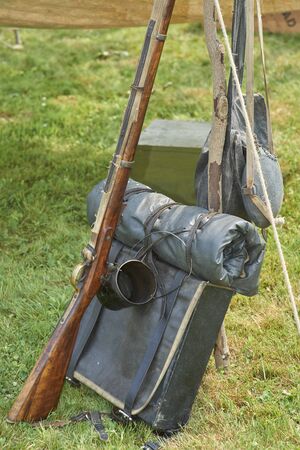 American Civil War Springfield 1861 rifled infantry soldier's weaponの写真素材