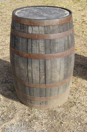 Great Smoky Mountain National Park. Tennessee USA.  Barrels for distilling bourbon and whiskey.