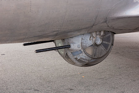 World War II B-17 Bomber at Burke Lakefront Airport Cleveland, Ohio USA (machine gun turret)