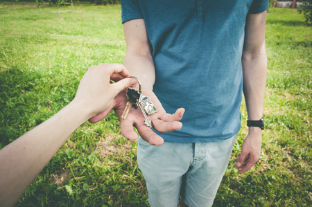 Concept of selling a house with keys