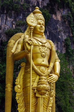 KUALA LUMPUR, MALAYSIA - January 17, 2016. a Statue of Lord Muragan at Batu Caves.のeditorial素材