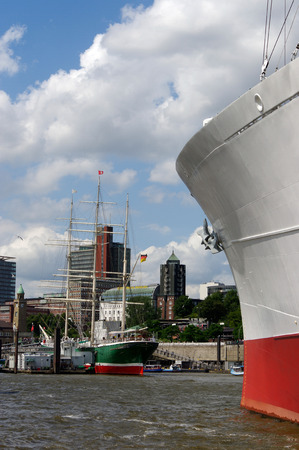 HAMBURG, GERMANY - JULY 18, 2015: MS Cap San Diego is a general cargo ship, situated as a museum ship in Hamburg - St Pauli, Germany.のeditorial素材