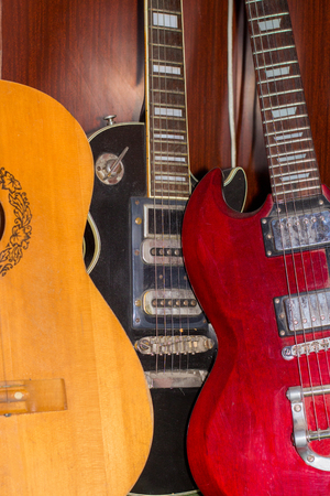 guitars in the studioの写真素材