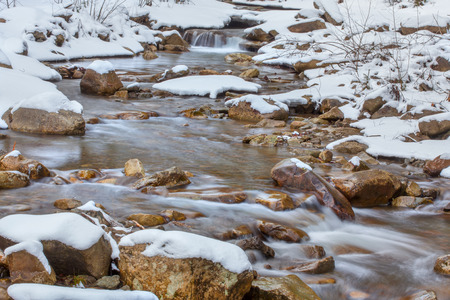 river in the winterの写真素材