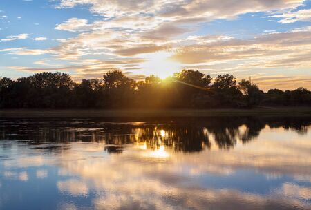sundown over the lake