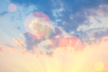 rays in the cloudsの写真素材