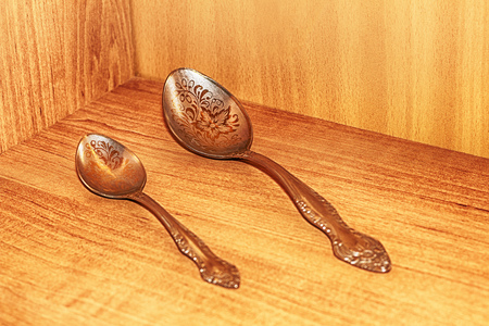 silver spoonsの写真素材