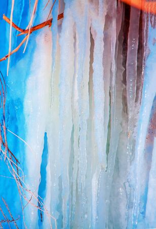 glaciers in the caveの写真素材