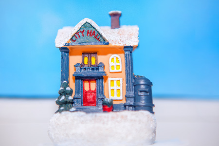 christmas or new year snow houseの写真素材