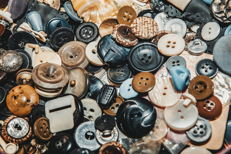 Background of different buttonsの写真素材