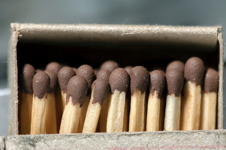 matches in the boxの写真素材