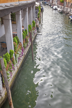 water canal in Veniceの写真素材