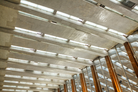 modern ceiling at the train station