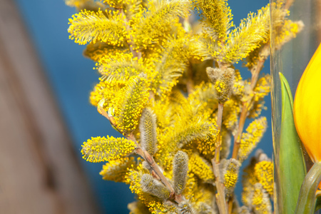 bouquet of yellow buds and flowers