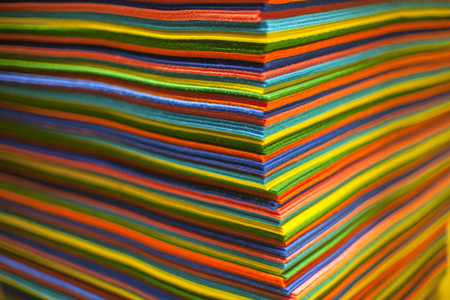 pile of colored thick fabricの写真素材