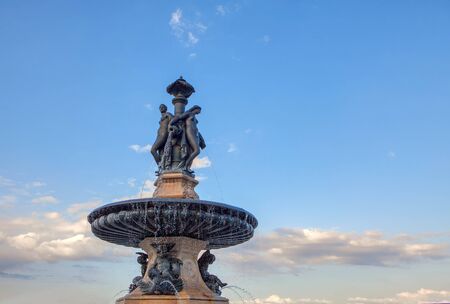 Details of Fountain de la Bourse in Bordeauxの写真素材