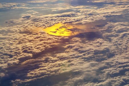 beautiful clouds with bright sunny light