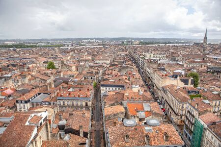 Bordeaux old town aerial viewの写真素材