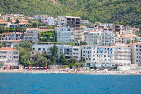 View of Hotels in Becici Montenegroの写真素材