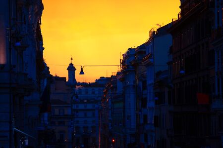 old Rome town in the early morningの写真素材