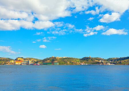 view of Almada coast in Lisbon