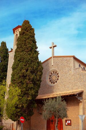 Esglesia del Port de Soller at Mallorca islandの写真素材