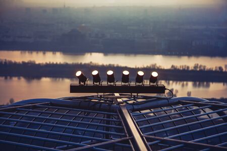 floodlights for high tower lightingの写真素材