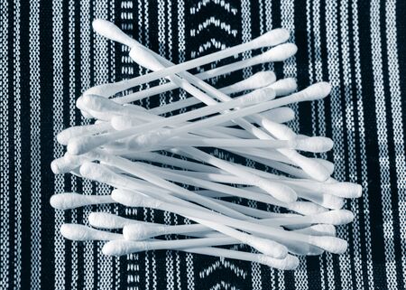 pile of ear sticks with cotton buds