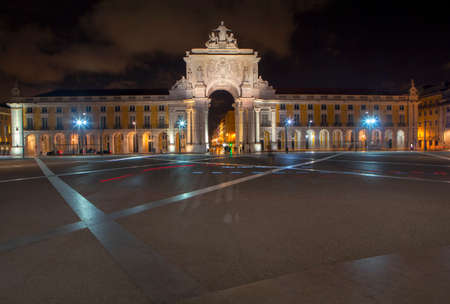 Night scene with Praca do Comercio in Lisbon