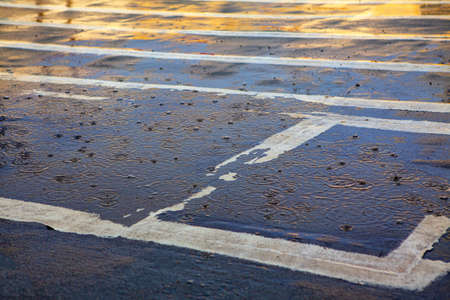 Rain on the roof surface