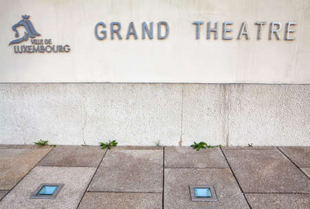 Inscription of Grand Theatre de la Ville de Luxembourgのeditorial素材