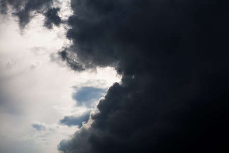 Black clouds before heavy rain