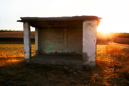 Abandoned Bus Station in the rural areaの写真素材
