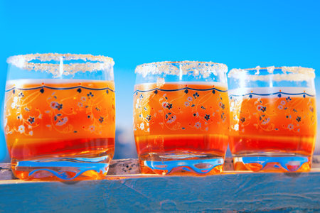 Glass Cups with Sweet Orange Jelly